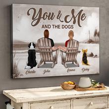 Couple & Dog Personalized Customized Canvas Love Decoration For Pet Lover Couple