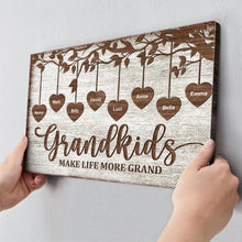 Grandkids Make Life Grand - Personalized Customized Canvas - Gifts For Kids