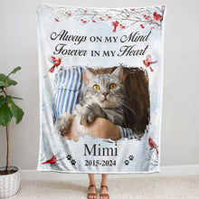 Always On My Mind - Customized Personalized Blanket - Memorial Gift For Pet Lover