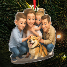 Custom Photo Our Family Christmas - Personalized Acrylic Ornament - Christmas Gift For Family Member, Grandparents, Friends