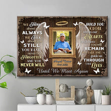 Until We Meet Again - Memorial Gifts For Angel, Sympathy Gift Personalized Custom Framed Canvas Wall Art