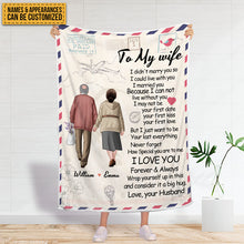 Love You Forever & Always Wrap Yourself Up In This Blanket  - Old Couple - Personalized Blanket