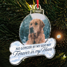 Custom Photo Forever In Our Hearts - Personalized Custom Acrylic Ornament - Best Gift For Dog Lover