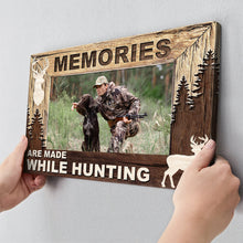 Memories Are Made While Hunting - Personalized Customized Canvas - Gift For Brothers, Best Friends, Family Members