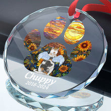 Angel With Wings - Personalized Customized Glass Ornament - Memorial Gift For Pet Owners, Cat Lover