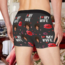 Custom Photo I Love My Wife Gifts For Husband Personalized Custom Man's Boxer Briefs