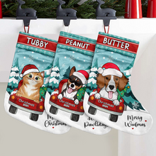 Loads Of Love Christmas Truck - Personalized Christmas Stocking - Gifts For Dogs & Cats