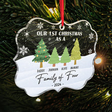 Our First Christmas - Personalized Custom Acrylic Ornament Christmas Family Gift