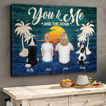 You & Me And The Dogs - Personalized Customized Canvas - Gift For Dog Lovers, Couples