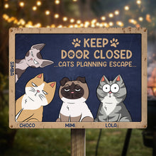 Cats Planning Escape - Personalized Customized Metal Sign - Unique Gift For Cat Lovers