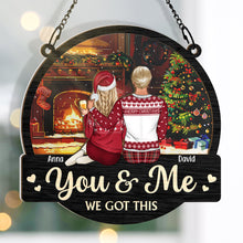 You & Me - Personalized Acrylic Window Suncatcher Ornament - Christmas, Anniversary Gift For Couple