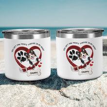 You Left Paw Prints Memorial Pet - Personalized 14oz Stainless Steel Tumbler - Gifts For Dog Lovers