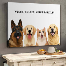 Cute Art Style Of Your Fur Angels - Personalized Customized Canvas - Lovable Gift For Pet Lovers