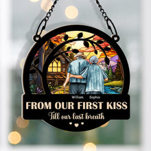 From Our First Kiss - Customized Personalized Window Suncatcher Ornament - Gift For Couple Husband Wife