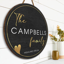 Custom Family Name Door Hanger - Personalized Door Signs - Gift For Family