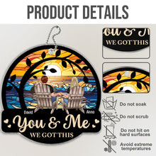 You & Me We Got This - Personalized Acrylic Car Ornament - Gift For Couple Husband Wife