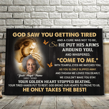 Upload Photo - God Saw You - Personality Customized Canvas - Gift For Loss Memorial Gift