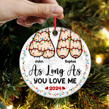 A Lifetime Is Never Enough With You - Customized Personalized Ceramic Ornament - Christmas Gift For Couple Husband Wife