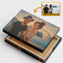 Cartoonize Family Photo Disney Style - Turn Your Photo to Cartoon Canvas - Gift For Family Members, Siblings