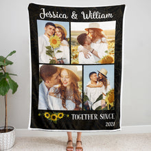 Custom Photo Frame Couple Our Love Story - Personalized Photo Blanket - Gifts For Couple