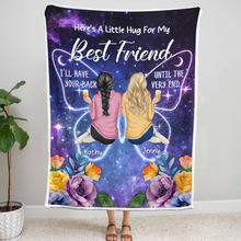 Here's A Little Hug For My Best Friend - Customized Personalized Blanket - Christmas Gift For Bestie Best Friend