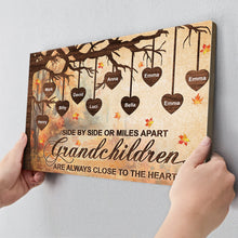 Side By Side Grandchildren - Customized Personalized Canvas - Gift For Family Grandma Grandpa Grandkids