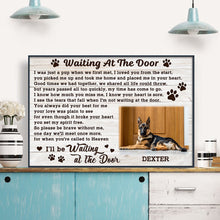 Waiting At The Door - Personalized Customized Canvas - Gift For Pet Lovers, Dog Lovers, Cat Lovers