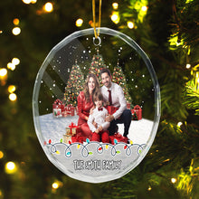 Custom Photo Family Christmas -  Personalized Custom Glass Ornament - Christmas Family Gift