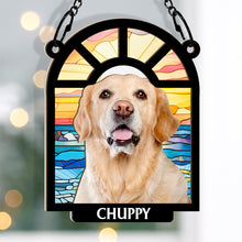 Custom Photo Always In Our Heart - Personalized Acrylic Window Suncatcher Ornament - Gift For Dog Lover