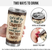 Park Their Campers - Customized Personalized 20oz Tumbler - Gift For Couple Camping Lover