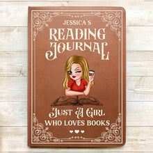 I'm Just A Girl Who Loves Books - Personalized Customized Leather Journal - Gift For Book Lovers