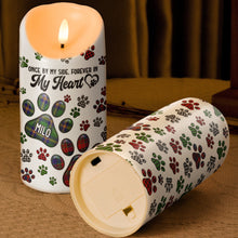 A Heartbeat At My Feet - Personalized Candle LED Light - Sympathy Gift For Pet Owners, Pet Lovers