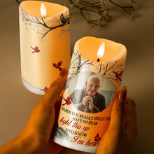 Light This When You Miss Me - Personalized Candle LED Light - Memorial Gifts For Family Members