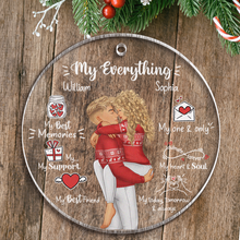 My Everything Is You - Customized Personalized Acrylic Ornament - Christmas Gift For Couple Husband Wife