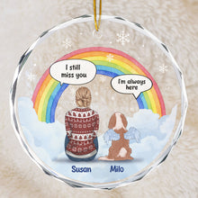 I Still Miss You - Personalized Glass Ornament - Christmas Memorial Gift For Dog Lovers