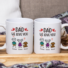 Dad We Love You Fathers Day Gift For Dad Personalized Custom Ceramic Mug