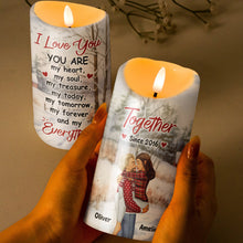 Warm Christmas With Romantic Candle LED - Personalized Candle LED Light - Christmas Gift For Couples, Lovers, Husband Wife