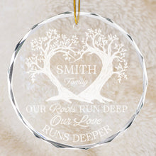 Our Root Runs Deep - Customized Personalized Glass Ornament - Christmas Gift For Family