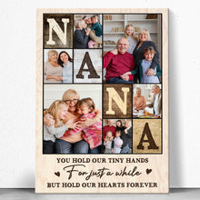 Custom Print with Nana Theme Personalized Customized Canvas - Perfect Family Gift for Nana