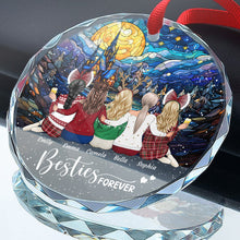 Bestie Forever - Customized Personalized Glass Ornament - Christmas Gift For Bestie Best Friend