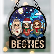 Besties Forever - Personalized Acrylic Window Suncatcher Ornament - Christmas Gift For Best Friends