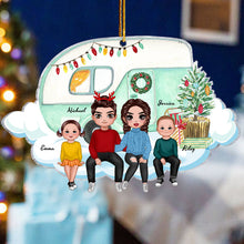 Personalized Acrylic Ornament Family Couple On Christmas Truck Gift For Family, Couple