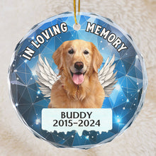 In Loving Memory - Stained Glass Personalized Ornament - Memorial Gift For Dog Lovers, Pet Lovers