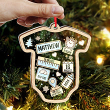 Baby First Christmas  - Customized Personalized Acrylic Wooden Ornament - Christmas Gift For Family Baby