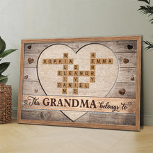 Crossword Wall Art This Family Belong To - Personalized Customized Canvas - Gift For Family Members