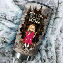 Just A Girl Who Loves Book Tumbler - Personalized Custom Tumbler - Gifts For Bookworm, Booklovers, Bookaholic