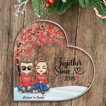 Togerher Since - Customized Personalized Acrylic Ornament - Gift For Couple Husband Wife