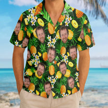 Custom Photo With Beloved Ones Flamingo Theme - Personalized Customized Hawaiian Shirt - Gift For Family Members, Best Friends