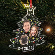 Custom Photo Christmas Tree -  Personalized Acrylic Ornament - Gift For Family, Besties