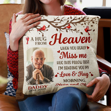 Memorial A Hug From Heaven -Personalized Photo Pillow - Gifts Pillow Gift For Memorial